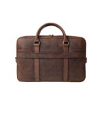 The Preston Vintage Distressed Brown Leather Briefcase - Image 2