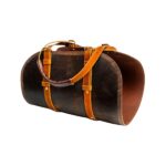 Buffalo Leather Log Carrier  Handcrafted Firewood Tote