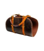 Buffalo Leather Log Carrier  Handcrafted Firewood Tote