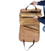 Leather Firewood Carrier with Adjustable Handles - Image 2
