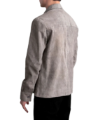 Scout Grey Suede Leather Shirt - Image 2
