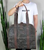 Waxed Canvas Wood Carrier - Orvar - Image 2