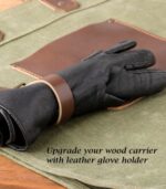 Leather and Waxed Canvas Firewood Carrier - Image 2
