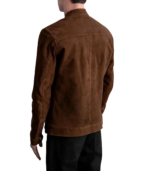 Zen Brown Suede Biker Jacket - Image 2