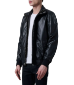 Lester Black Leather Bomber Jacket - Image 3