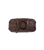 The Dale Duffle Vintage Distressed Brown Leather Duffle Bag - Image 3