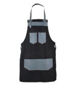 The Kent Black Canvas and Grey Leather Pocket Apron - Image 3