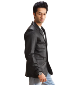 Alyson Black Leather Blazer - Image 2