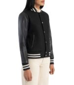 Savant Black Hybrid Varsity Jacket - Image 3