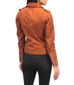 Alison Brown Suede Biker Jacket - Image 3