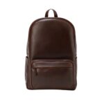 Vintage Brown Leather Backpack - Solvik
