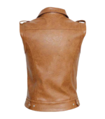 Men Camel Brown Western Style Vest - Image 3