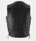 Men's Black Buffalo-Nickel Closure Motorcycle Rider Vest – Atle - Image 3