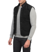 Tony Black Suede Vest - Image 3