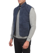 Tony Blue Suede Vest - Image 3