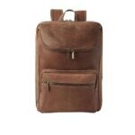Vintage Tan Leather Backpack - Bergen