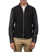 Blain Black Hybrid Bomber Jacket - Image 3