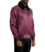 Clyde B-15 Maroon Bomber Jacket - Image 3