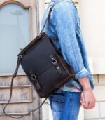 The Unn Backpack Vintage Leather Backpack - Image 3