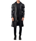Deux Black Leather Duster - Image 3