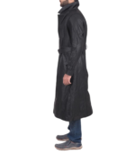 Daniel Black Leather Trench Coat - Image 3