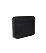 The Carismatico Black Leather Messenger Bag - Image 3