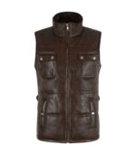 Madison Women’s Brown Leather Vest - Image 3