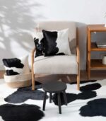 Black and White Cowhide Pillow - Image 3