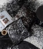 Black Salt and Pepper Cowhide Pillow - Image 3