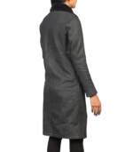 Alina Shearling Black Leather Coat - Image 3