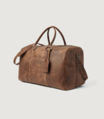 Vintage Tan Brown Leather Duffle Bag - Darri - Image 3