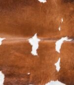 Brazilian Brown and White Cowhide Rug Size 7'5 L x 6'6 W 5897 - Image 3