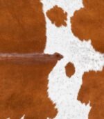 Brazilian Brown and White Cowhide Rug Size 7'5 L x 6'9 W 8314 - Image 3
