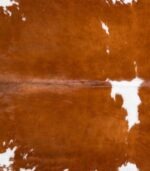 Brazilian Brown and White Cowhide Rug Size 7'8 L x 6'10 W 6014 - Image 3
