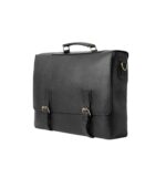 The Cristoph Black Leather Messenger Bag - Image 3