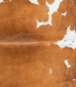 Brazilian Brown and White Cowhide Rug Size 7'8 L x 6'9 W 8610 - Image 3