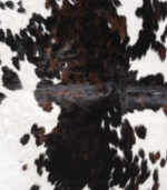 Dark Tricolor Cowhide Rug Size 7'0 L x 6'7 W 9381 - Image 3