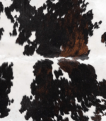 Dark Tricolor Cowhide Rug Size 7'10 L x 7'6 W 9273 - Image 3