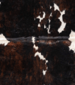 Dark Tricolor Cowhide Rug Size 8'1 L x 6'11 W 9337 - Image 3
