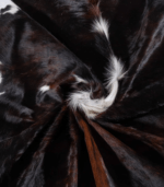 Dark Tricolor Cowhide Rug Size 8'1 L x 7'9 W 6296 - Image 3