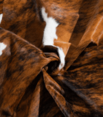 Tricolor Brindle Mix Cowhide Rug Size 7'1 L x 7'3 W 8290 - Image 3