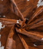Tricolor Brindle Mix Cowhide Rug Size 7'2 L x 7'0 W 8263 - Image 3