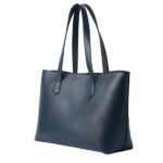 Blue Leather Tote Bag - Linnea