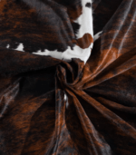 Tricolor Brindle Mix Cowhide Rug Size 7'10 L x 7'1 W 8286 - Image 3