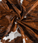 Tricolor Brindle Mix Cowhide Rug Size 8'2 L x 6'11 W 8218 - Image 3