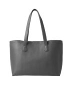 The Bianca Grey Leather Tote Bag - Image 3