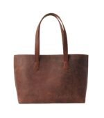 Vintage Distressed Brown Leather Tote Bag - Linnea - Image 3