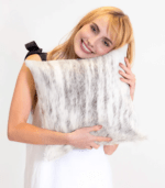 Light Brindle Cowhide Pillow - Image 3