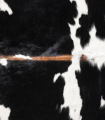 Black and White Cowhide Rug Size 7'2 L x 6'11 W 9334 - Image 3