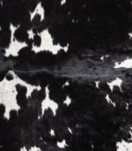 Black and White Cowhide Rug Size 7'3 L x 6'11 W 9283 - Image 3